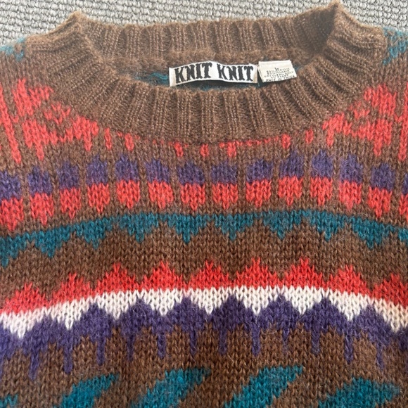 Mohair long-sleeve multicolored sweater by Knit Knit - Picture 2 of 5